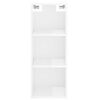vidaXL Buffet haut Blanc brillant 34,5x34x180 cm Bois d'ing&eacute;nierie
