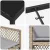 vidaXL Ensemble de salle &agrave; manger pour jardin 5 pcs Beige polyrotin