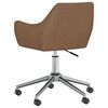 vidaXL Chaises pivotantes &agrave; manger lot de 2 marron tissu