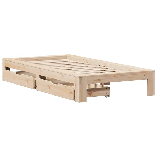 vidaXL Cadre de lit sans matelas 90x200 cm bois de pin massif