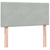 vidaXL Sommier &agrave; lattes de lit et matelas gris clair 80x210 cm velours