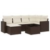 vidaXL Salon de jardin avec coussins 7 pcs marron r&eacute;sine tress&eacute;e