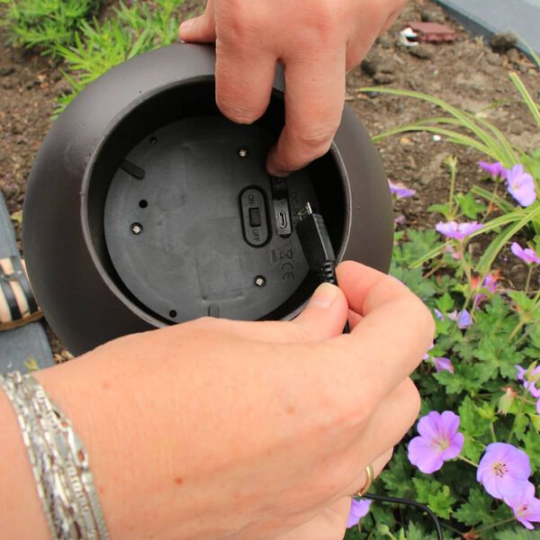 Luxform Lampe &agrave; LED de table de jardin Chelsea Cuivre et marron