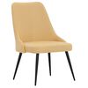 vidaXL Chaises &agrave; manger lot de 4 jaune tissu