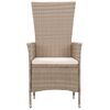 vidaXL Ensemble à manger de jardin avec coussins 9 pcs Beige