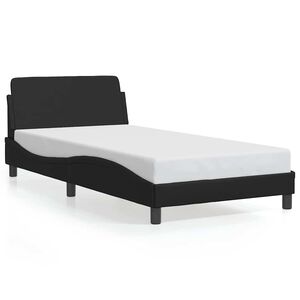 vidaXL Cadre de lit Dover noir 100x200 cm similicuir