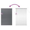 vidaXL Store de Fen&ecirc;tre avec des rideaux Gris fonc&eacute; Aluminium
