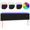 vidaXL T&ecirc;te de lit &agrave; LED Noir 160x5x78/88 cm Tissu