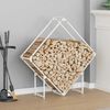 vidaXL Portant de bois chauffage blanc 100x25x100 cm