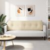 vidaXL Coussin de Dos Cr&egrave;me 160 x 24 x 50 cm tissu