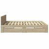 vidaXL Cadre de lit t&ecirc;te de lit sans matelas ch&ecirc;ne sonoma 200x200 cm