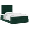 vidaXL Cadre de lit ottoman avec matelas vert fonc&eacute; 120x190 cm velours