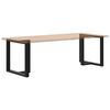 vidaXL Pieds de table &agrave; manger en T, 2 pi&egrave;ces, noir, 80 x 35 x (72-73) cm, acier