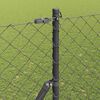 vidaXL Poteau de cl&ocirc;ture. Gris 25 x 1,6 m (maille 60 x 60 mm)