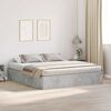 vidaXL Cadre de lit avec rangement Gris b&eacute;ton 180 x 200 cm