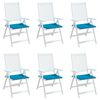 vidaXL Coussins de chaise jardin lot de 6 bleu 50x50x4 cm tissu oxford
