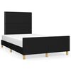 vidaXL Cadre de lit sans matelas noir 120x190 cm tissu