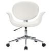 vidaXL Chaise pivotante à manger Blanc Similicuir