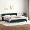 vidaXL Sommier &agrave; lattes de lit et matelas vert fonc&eacute; 180x210cm velours