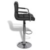 vidaXL Tabourets de bar lot de 2 noir similicuir