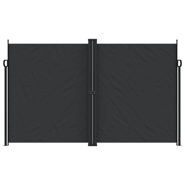 vidaXL Auvent lat&eacute;ral r&eacute;tractable noir 200x1000 cm