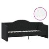 vidaXL Lit avec matelas et &eacute;clairage USB Noir Tissu 90x200 cm