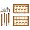 vidaXL Portail de jardin 100x100 cm en acier patin&eacute; avec croix