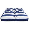vidaXL Coussin de palette rayures bleues et blanches 70x40x12 cm tissu