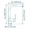SCH&Uuml;TTE Mitigeur de cuisine avec bec extractible LONDON noir mat