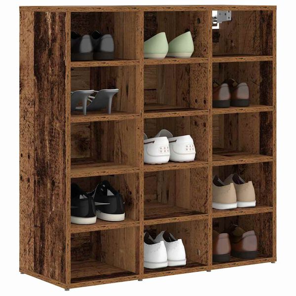 vidaXL Cabinet &agrave; chaussures Bois ancien 77,5 x 30 x 83,5 cm