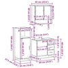 vidaXL Ensemble de meubles de salle de bain 3 pcs ch&ecirc;ne sonoma