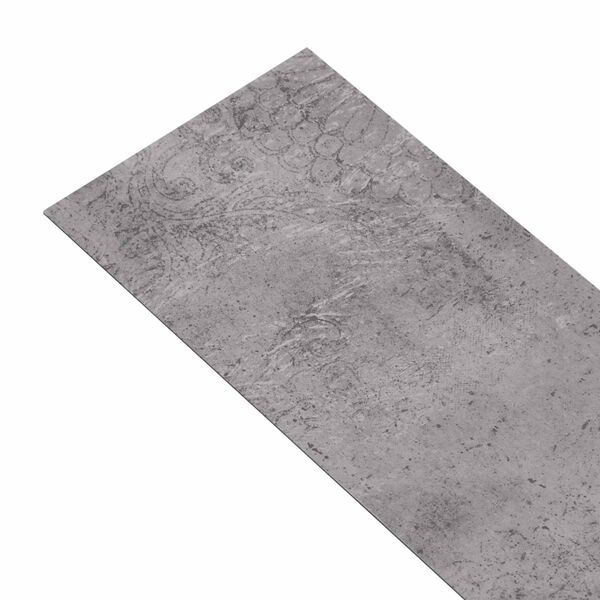 vidaXL Planches de sol 18 pcs Ciment marron 5,26 m&sup2; PVC