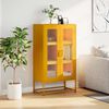 vidaXL Buffet haut jaune moutarde 68x39x123 cm acier