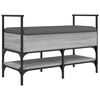 vidaXL Banc à chaussures sonoma gris 85,5x42x57,5 cm bois d'ingénierie