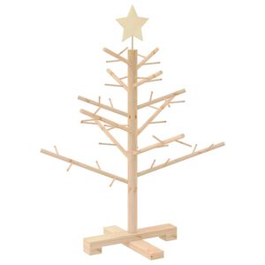 vidaXL Arbre de No&euml;l en bois KOTKA 75 cm Bambou et bois de pin massif