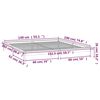 vidaXL Cadre de lit &agrave; LED sans matelas gris 140x190 cm bois massif