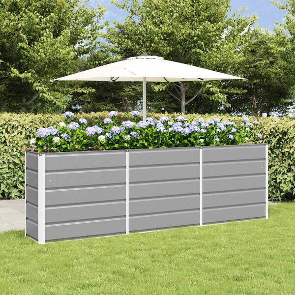 vidaXL Jardini&egrave;re Gris clair 160 x 40 x 75 cm Acier