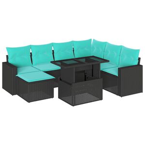 vidaXL Ensemble de canap&eacute; de jardin 8 pcs avec coussins gris r&eacute;sine tress&eacute;e