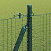 vidaXL Cl&ocirc;ture avec poteaux Vert 1.5 x 10 m Acier