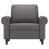 vidaXL Fauteuil Gris 60 cm Similicuir