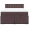 vidaXL Sommier &agrave; lattes de lit avec matelas Marron fonc&eacute; 140x200 cm