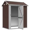 vidaXL Abri de jardin marron 192x152,5x237 cm acier galvanis&eacute;