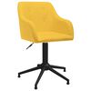 vidaXL Chaises pivotantes &agrave; manger lot de 4 jaune tissu