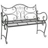 vidaXL Banc de jardin 2-Nombre de places 114 x 56,5 x 90 cm Acier