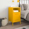 vidaXL Table de chevet jaune moutarde 36x39x68 cm acier