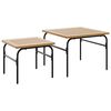 vidaXL Tables basses gigognes de jardin 2 pcs marron et noir acier