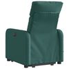vidaXL Fauteuil inclinable de massage &eacute;lectrique Vert fonc&eacute; Tissu