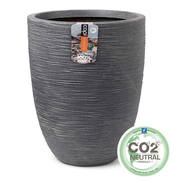 Capi Pot &agrave; fleurs Waste Rib 34x46 cm Gris