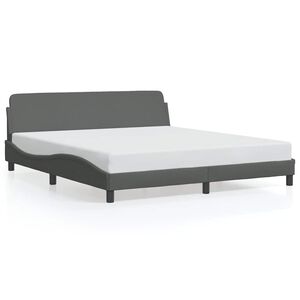vidaXL Cadre de lit Dover gris fonc&eacute; 180x200 cm tissu
