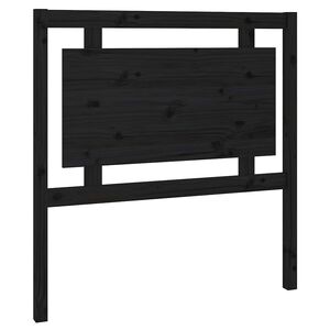 vidaXL T&ecirc;te de lit Noir 95,5x4x100 cm Bois massif de pin